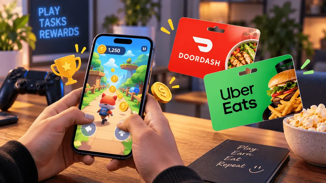 Earn DoorDash and Uber Eats Gift Cards by Playing Games
