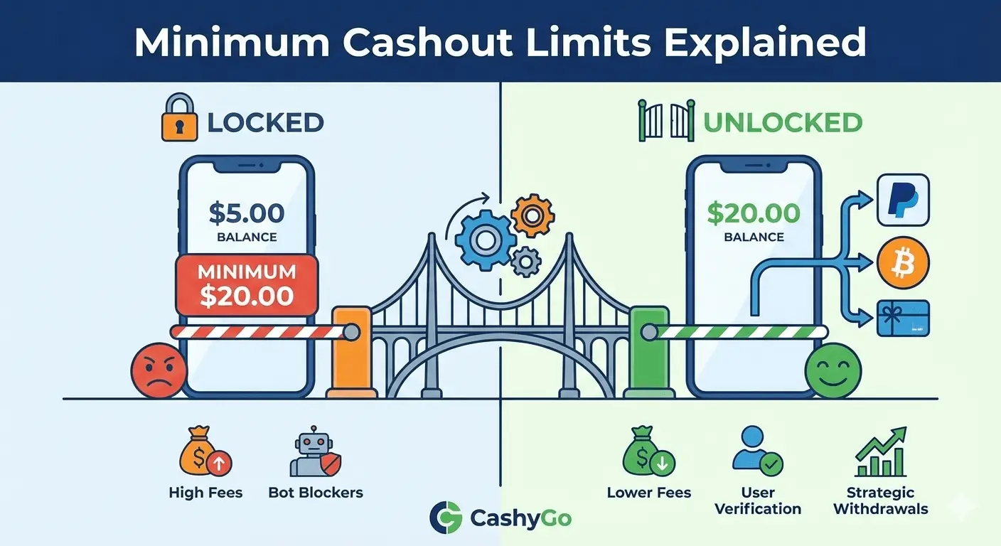 Minimum Cashout Limits Explained for Reward Apps