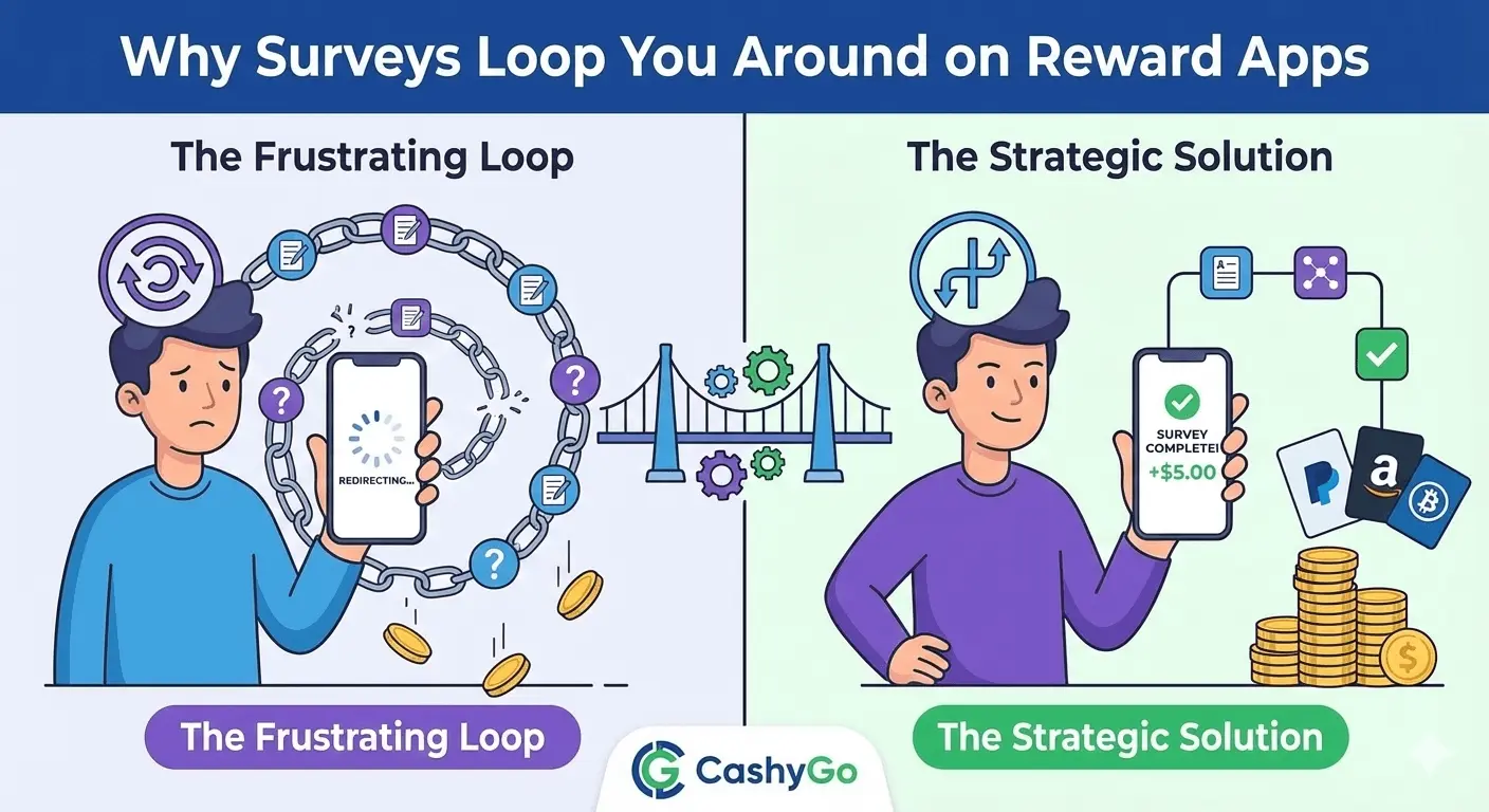 Why Surveys Loop You Around on Reward Apps